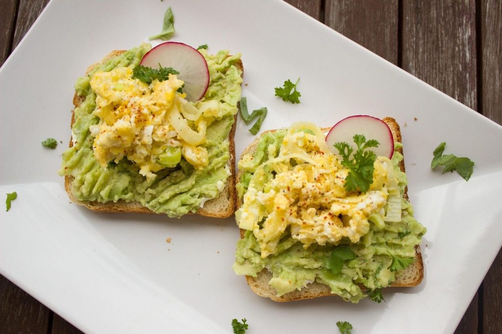 avocado, breakfast, loaf, toast, egg, radish, healthy, yummy, meal, nourishment, tasty, whole grain bread, breakfast table, vitamins, food, have breakfast, in the morning, plate, whole wheat, health, vegetables, avocado, avocado, avocado, avocado, avocado, toast