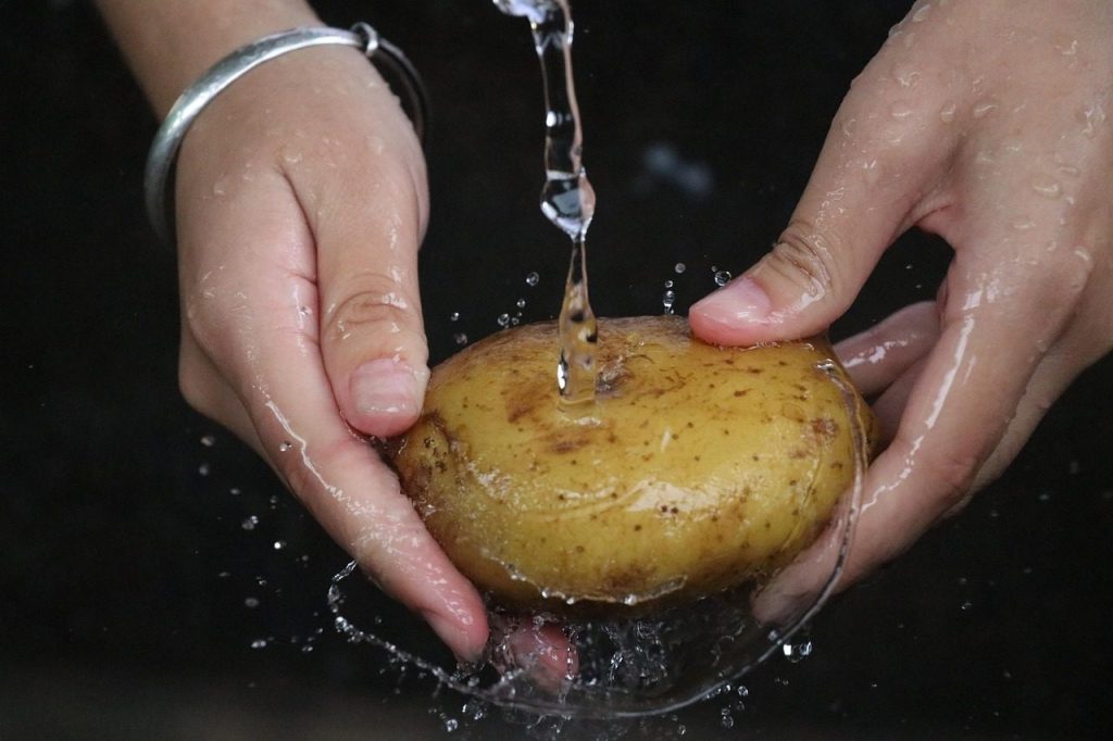 potato, wash, static, static, static, static, static, static