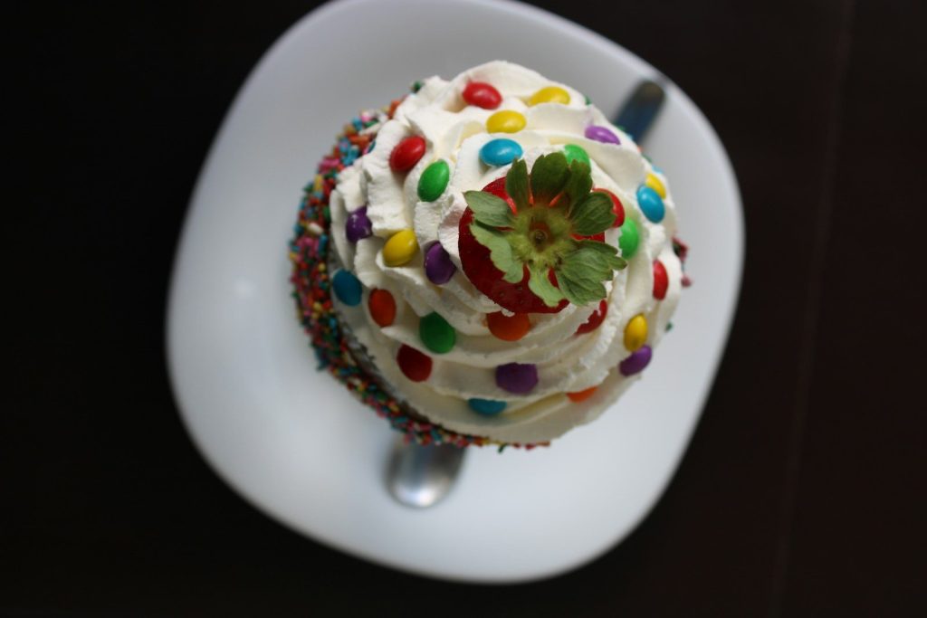 multicolored cupcakes