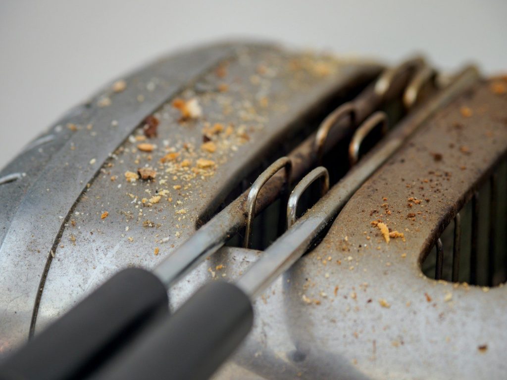 stainless steel fork and bread knife