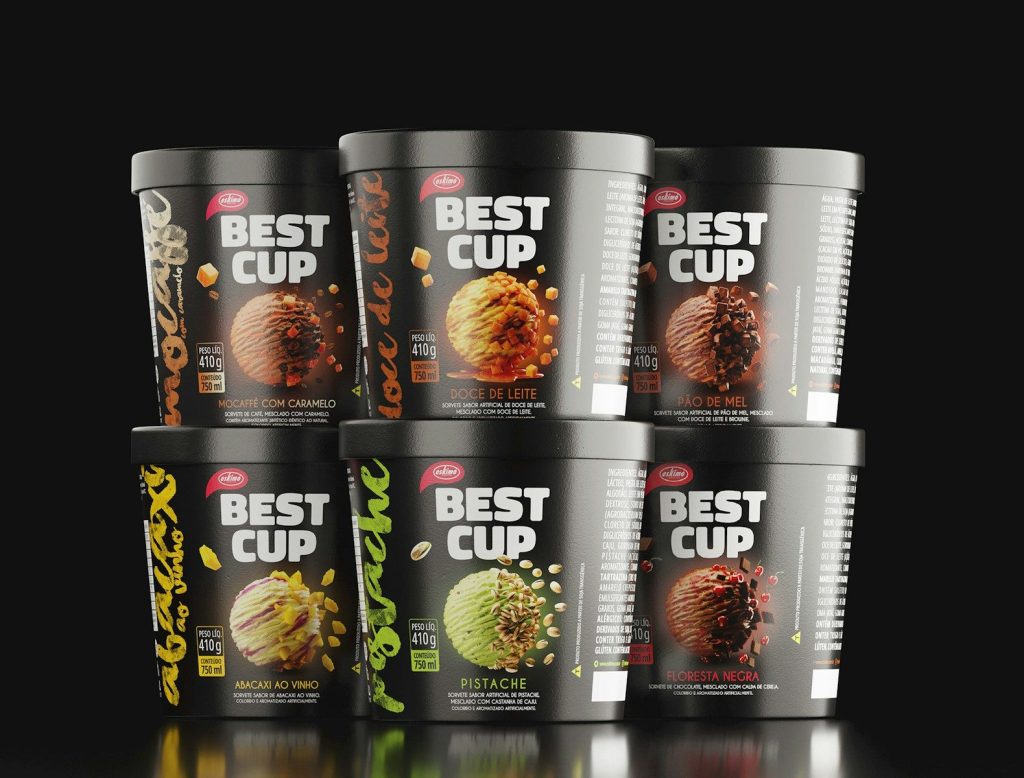 Several tubs of best cup ice cream flavors