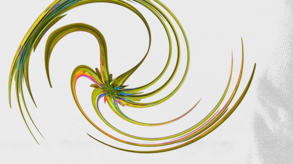 Abstract colorful swirl on white background