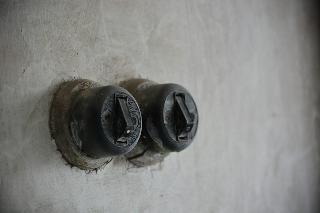 a close up of a door handle