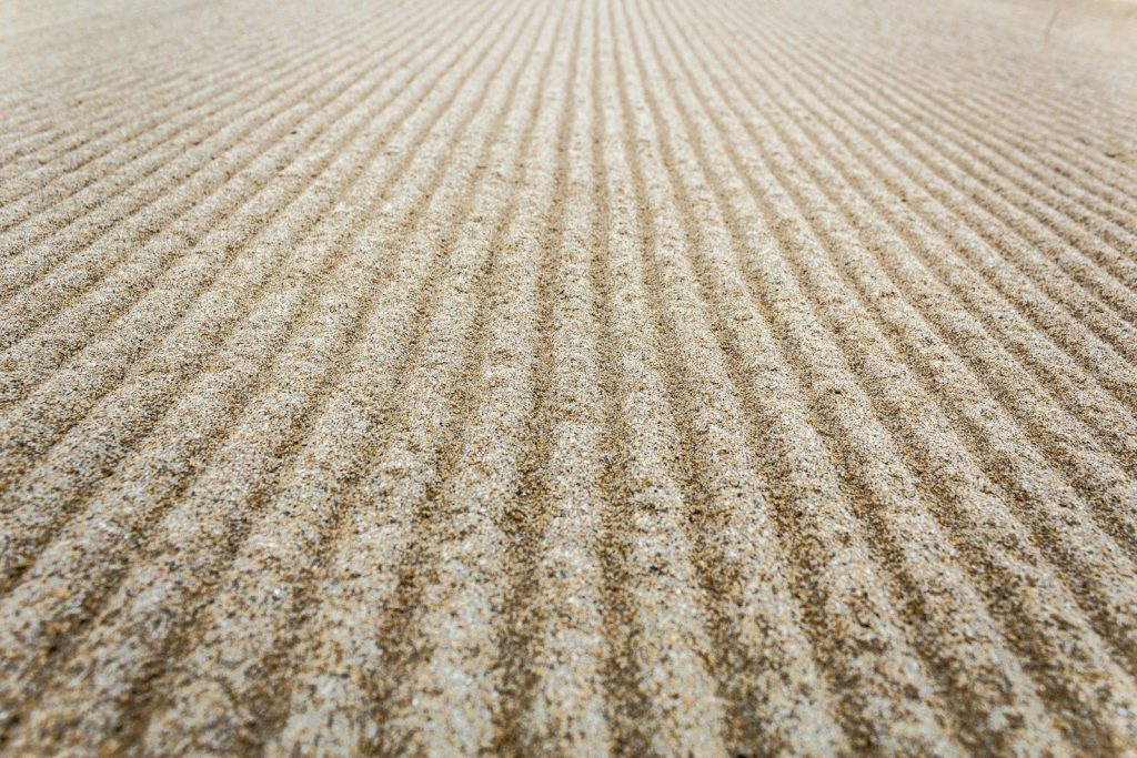 a large area with a lot of sand on it