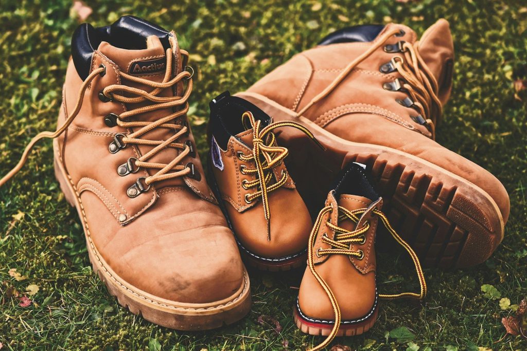 brown leather lace up boots