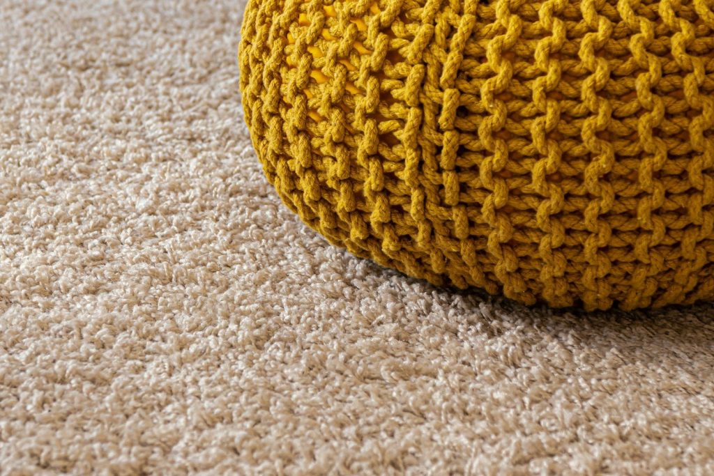 yellow knitted bag