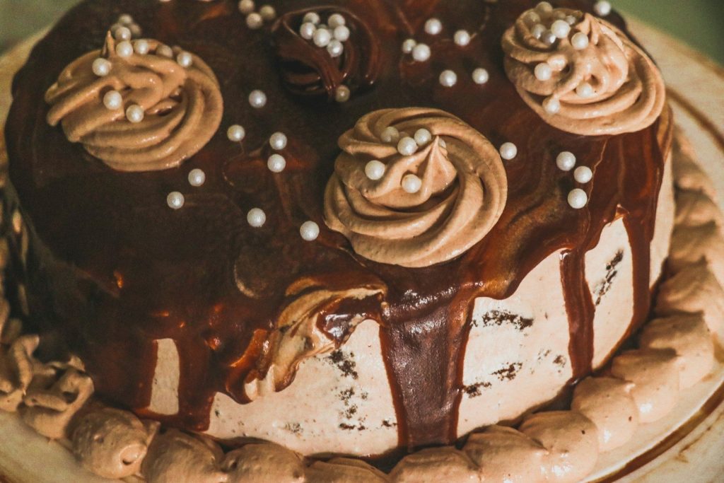 chocolate cake with chocolate and chocolate toppings