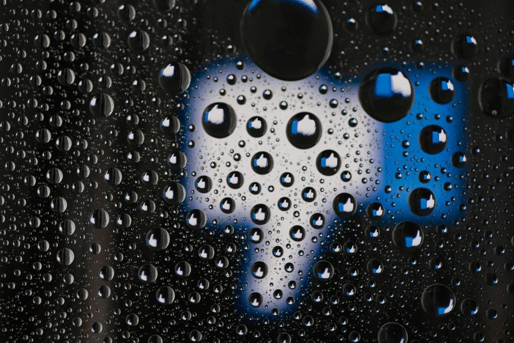 water droplets on glass panel