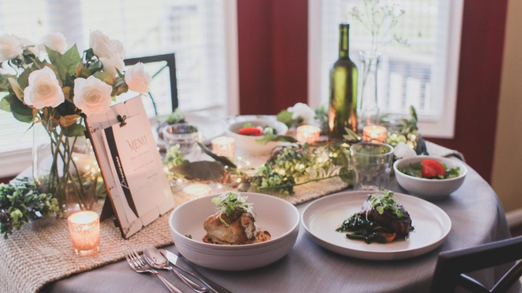 white ceramic plate on table