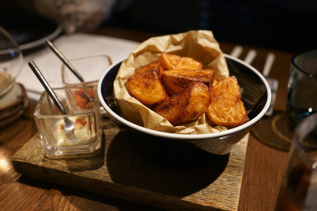 a bowl of food