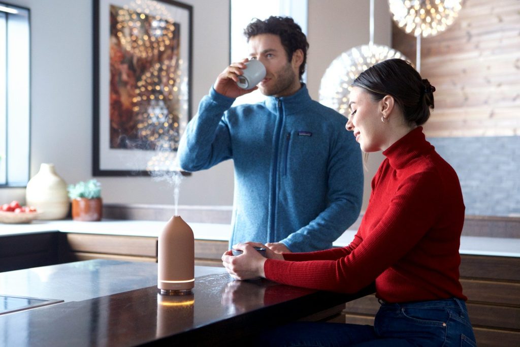 a man and a woman sitting at a table