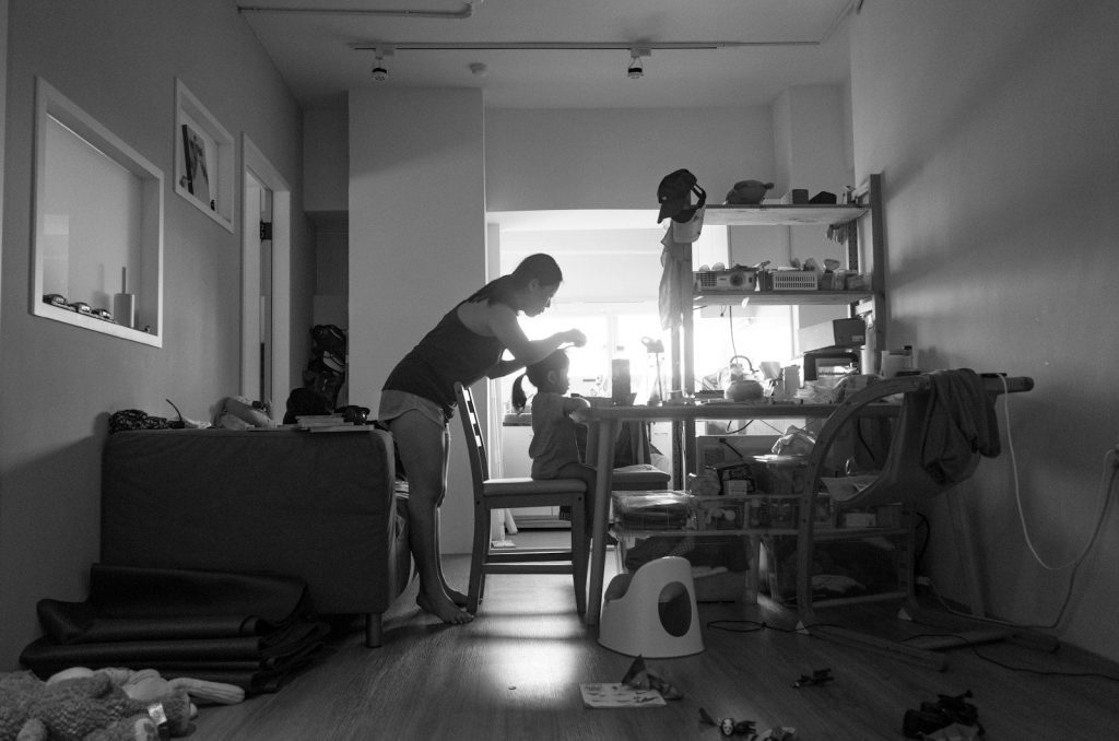 a person working in a room