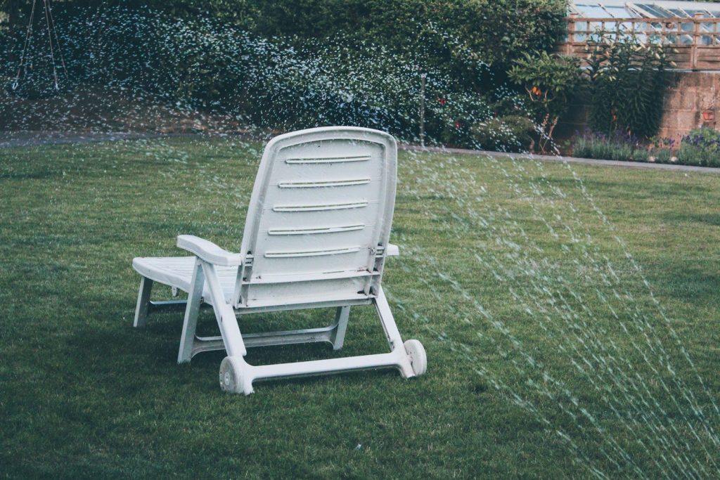 white outdoor lounger